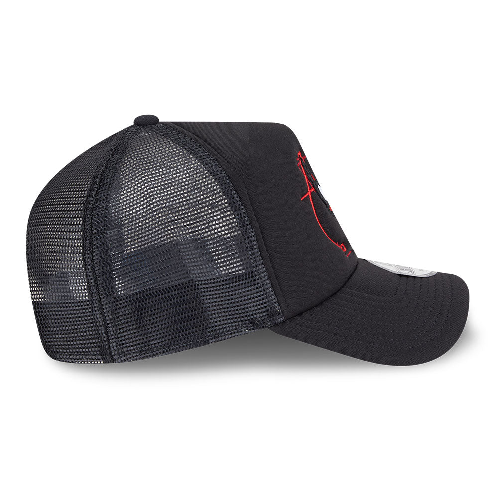 New Era Chicago Bulls NBA Street Game Black 9FORTY A-Frame Trucker Snapback Cap