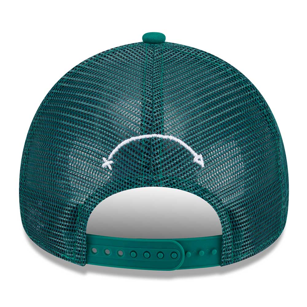 New Era Boston Celtics NBA Street Game Dark Green 9FORTY A-Frame Trucker Snapback Cap