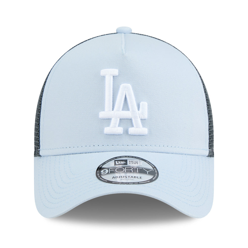 New Era Los Angeles Dodgers Color Era SS26 Soft Blue Multi 9FORTY Trucker A-Frame Adjustable Cap