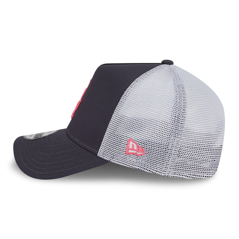 New Era Los Angeles Dodgers Color Era SS26 Graphite White 9FORTY A-Frame Trucker Cap