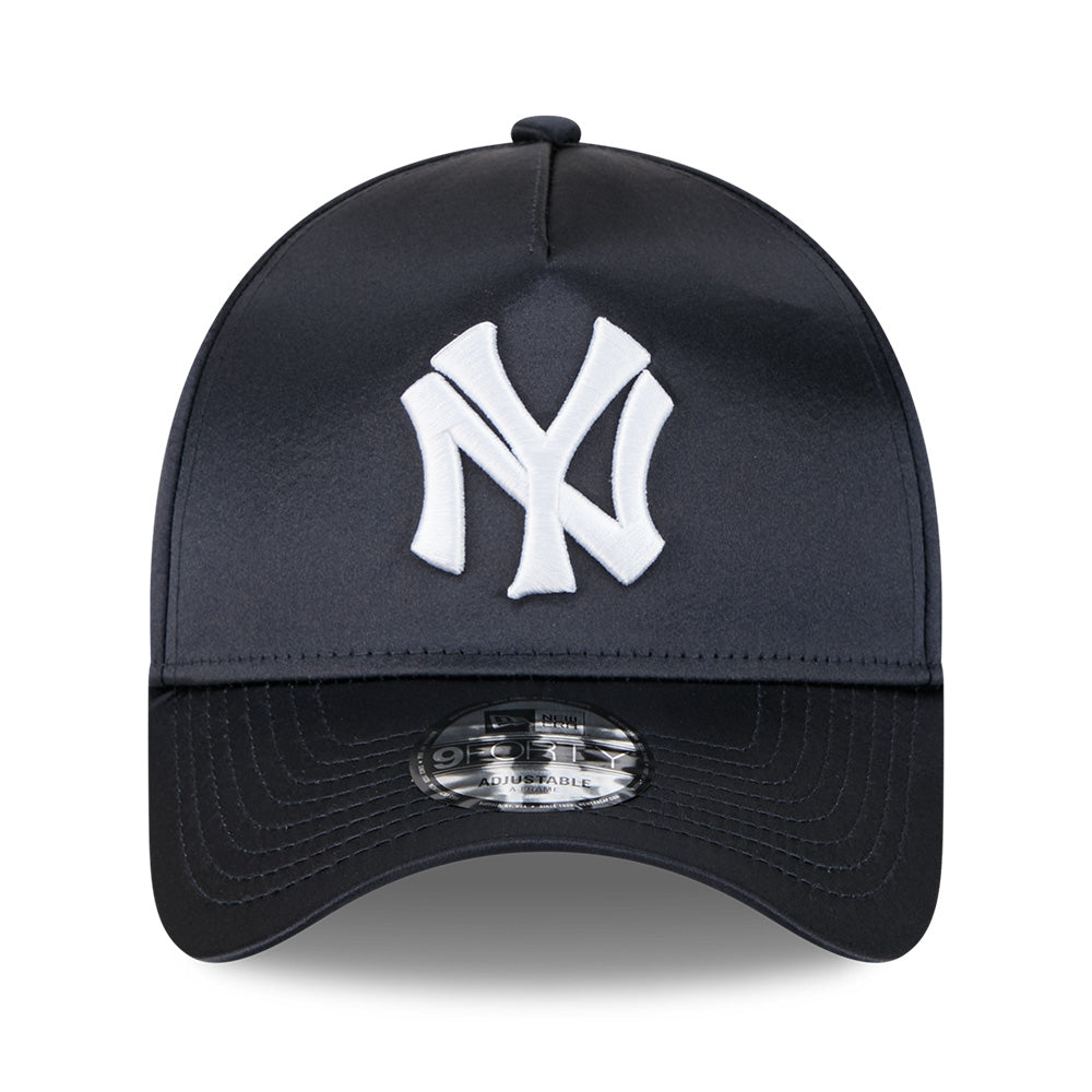 New Era New York Yankees Satin Cooperstown Navy 9FORTY A-Frame Snapback Cap