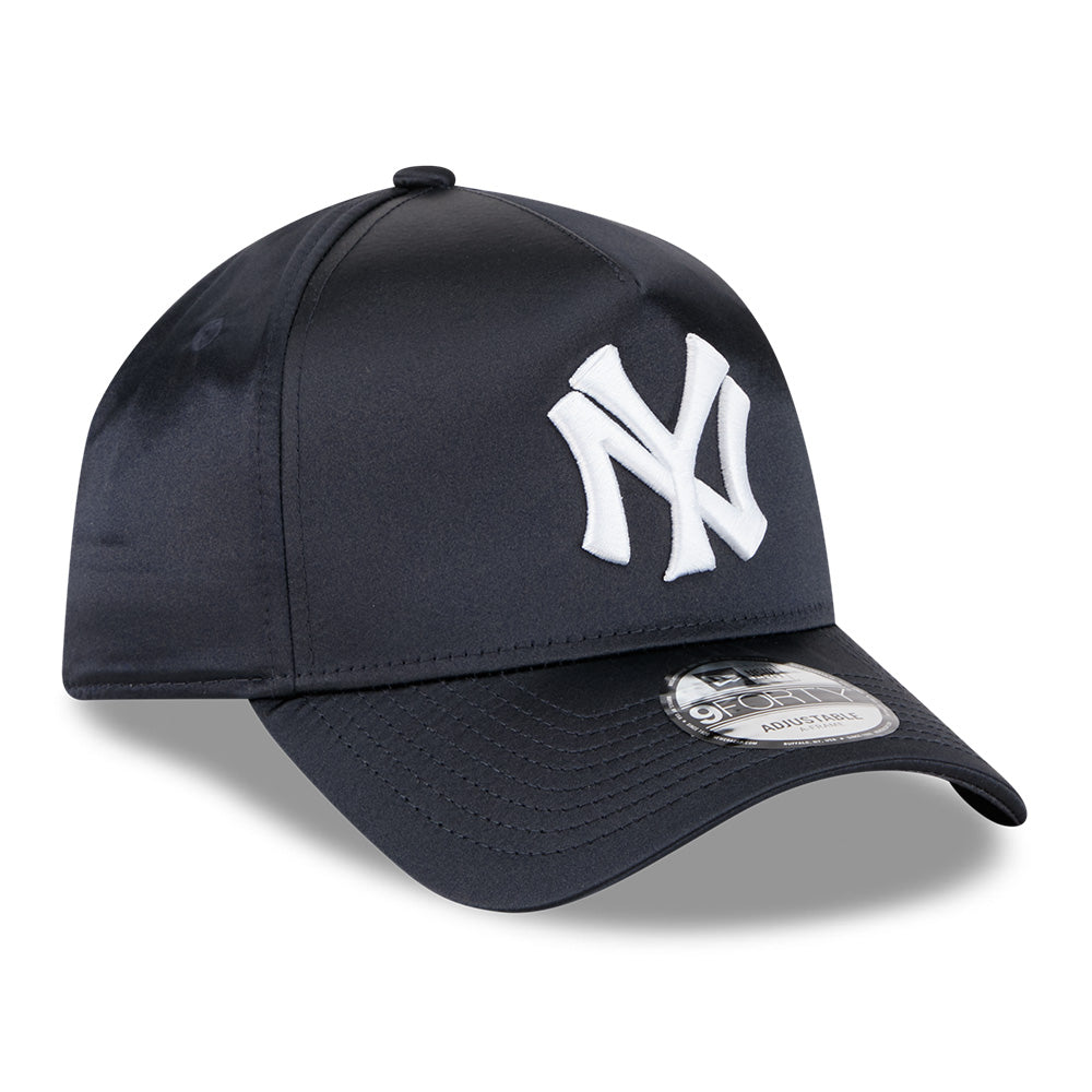 New Era New York Yankees Satin Cooperstown Navy 9FORTY A-Frame Snapback Cap