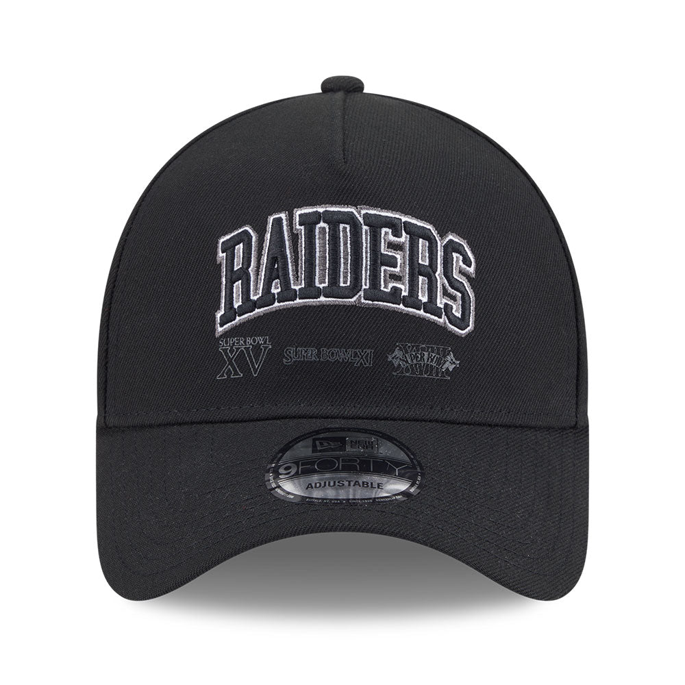 New Era Las Vegas Raiders Raiders Wear Black 9FORTY A-Frame Adjustable Cap