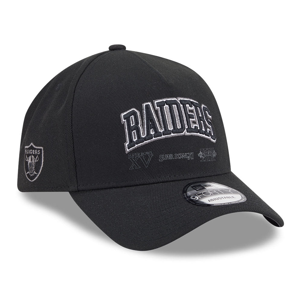 New Era Las Vegas Raiders Raiders Wear Black 9FORTY A-Frame Adjustable Cap