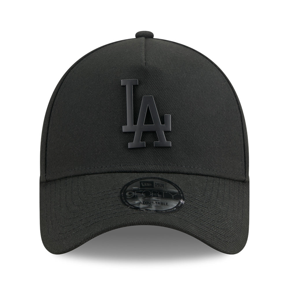 New Era Los Angeles Dodgers Metal Badge SS26 Black 9FORTY A-Frame Adjustable Cap
