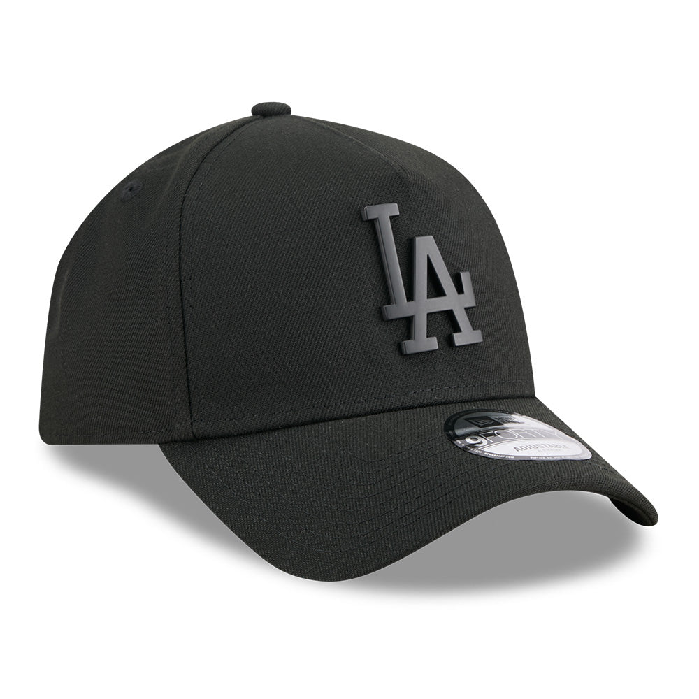 New Era Los Angeles Dodgers Metal Badge SS26 Black 9FORTY A-Frame Adjustable Cap