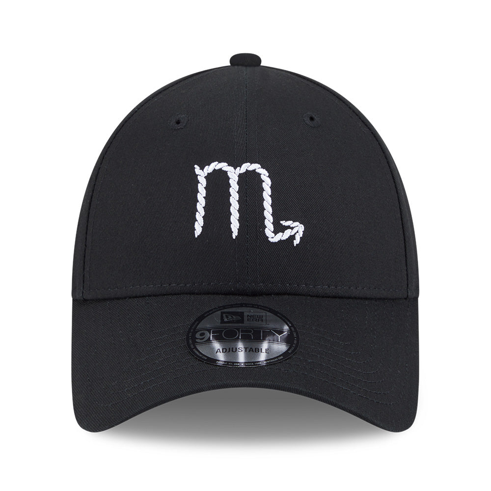 New Era Zodiac Sign Pack SS26 Scorpio Black 9FORTY Adjustable Cap