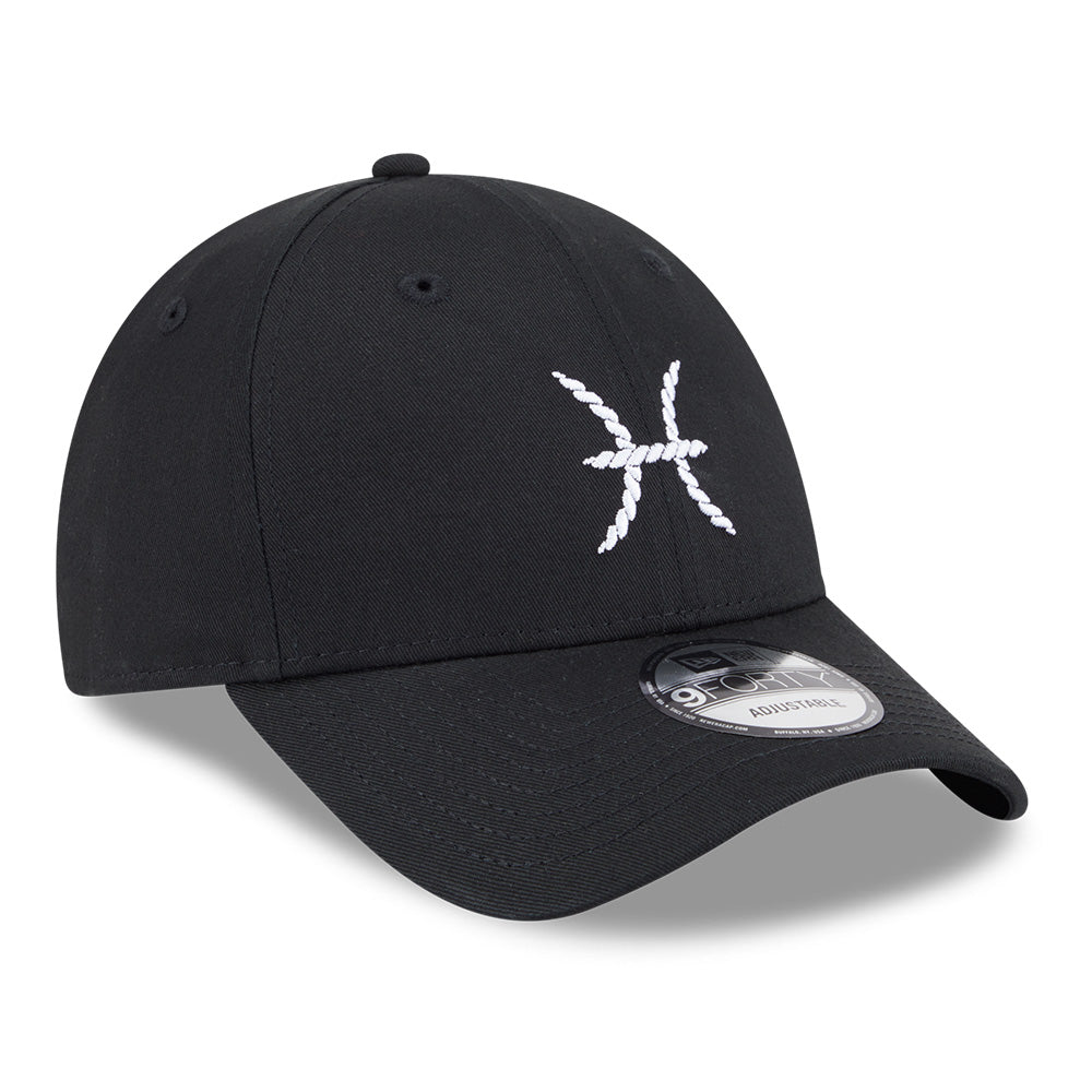New Era Zodiac Sign Pack SS26 Pisces Black 9FORTY Adjustable Cap