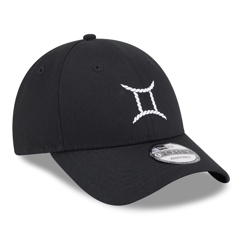 New Era Zodiac Sign Pack SS26 Gemini Black 9FORTY Adjustable Cap
