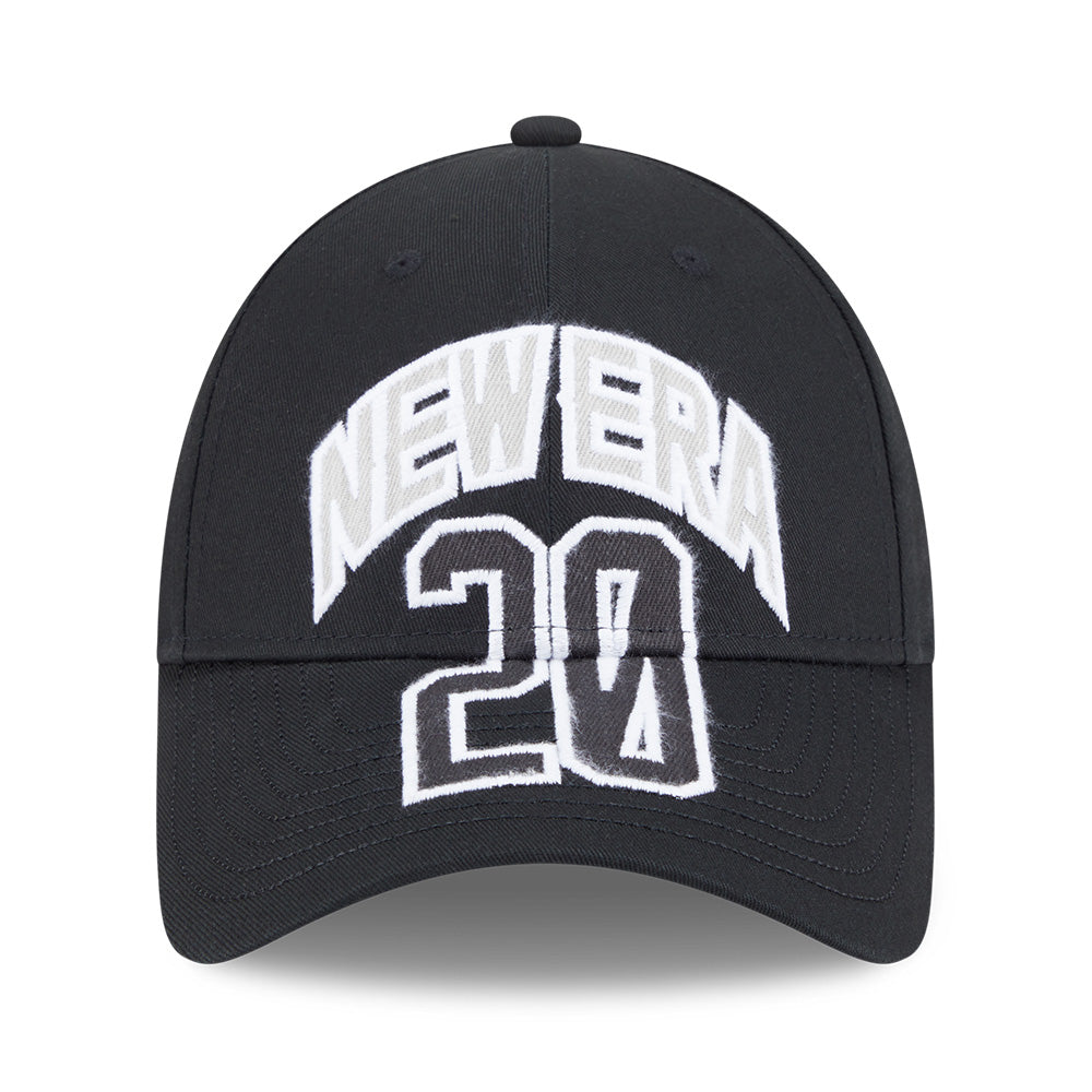 New Era Wordmark Street Archived Black Cross Panels 9FORTY Adjustable Cap