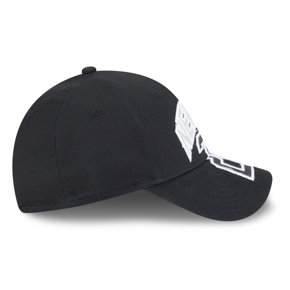 New Era Wordmark Street Archived Black Cross Panels 9FORTY Adjustable Cap