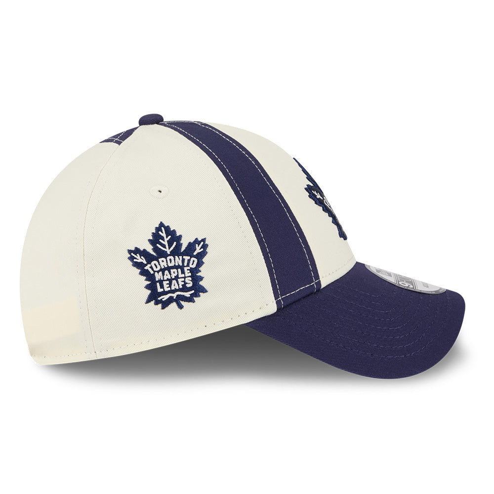 New Era Toronto Maple Leafs Ice Chrome White Light Navy 9FORTY Adjustable Cap