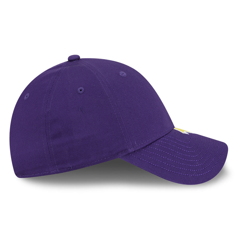 New Era Los Angeles Lakers Mix League Cross Panels Purple 9FORTY Adjustable Cap