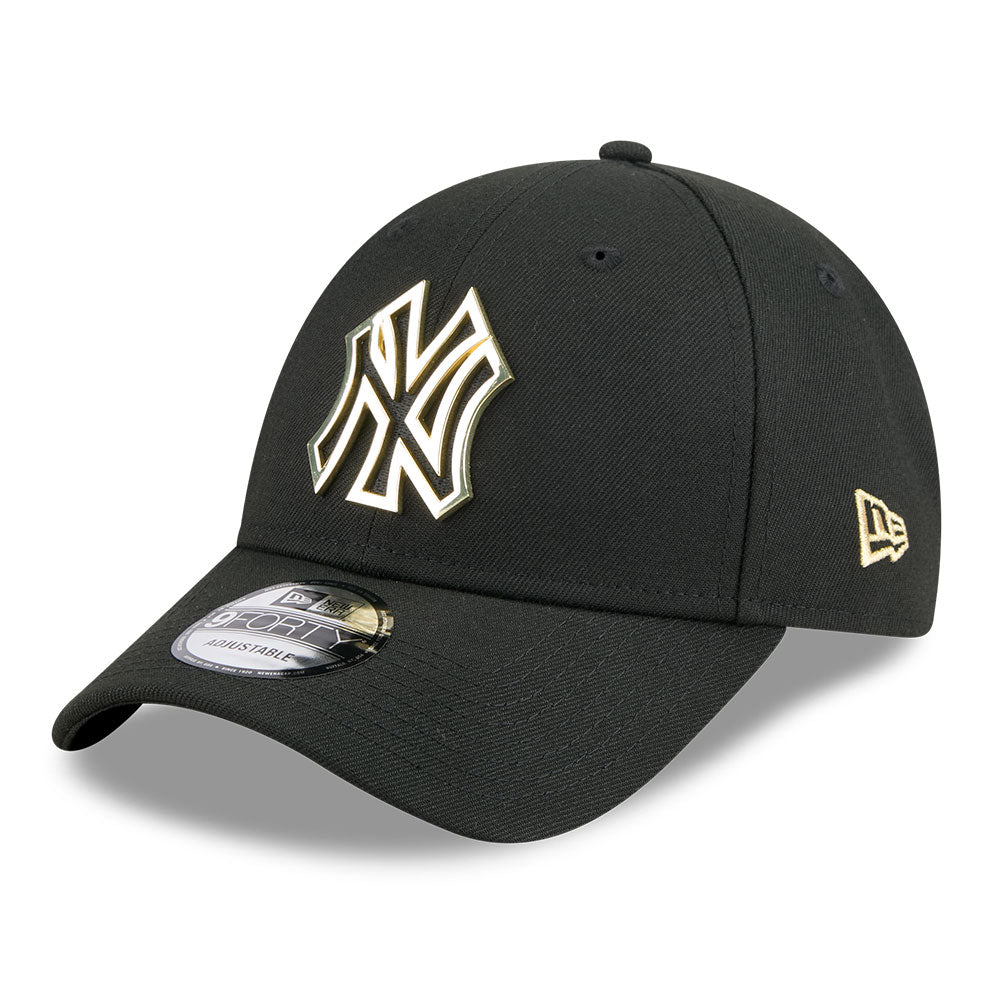 New Era New York Yankees Metal Badge SS26 Black 9FORTY Adjustable Cap