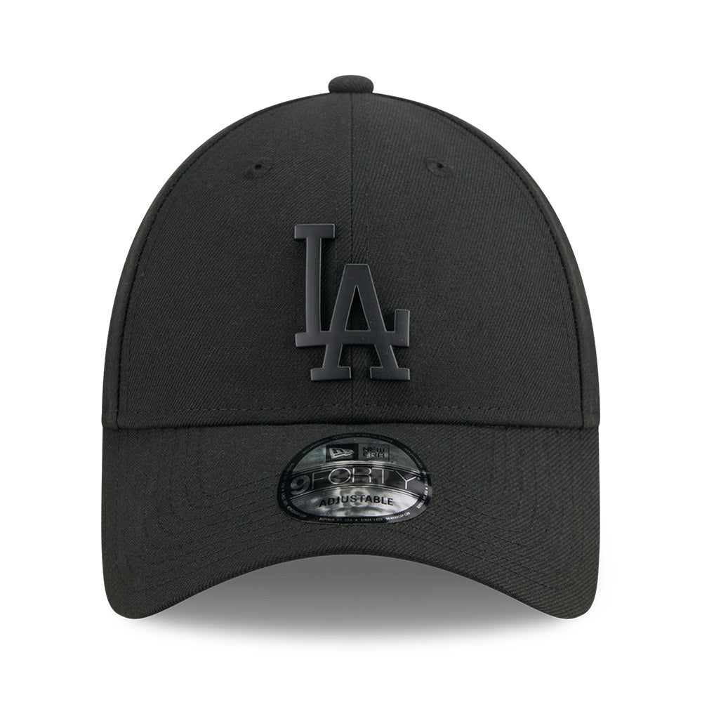 New Era Los Angeles Dodgers Metal Badge SS26 Black 9FORTY Adjustable Cap