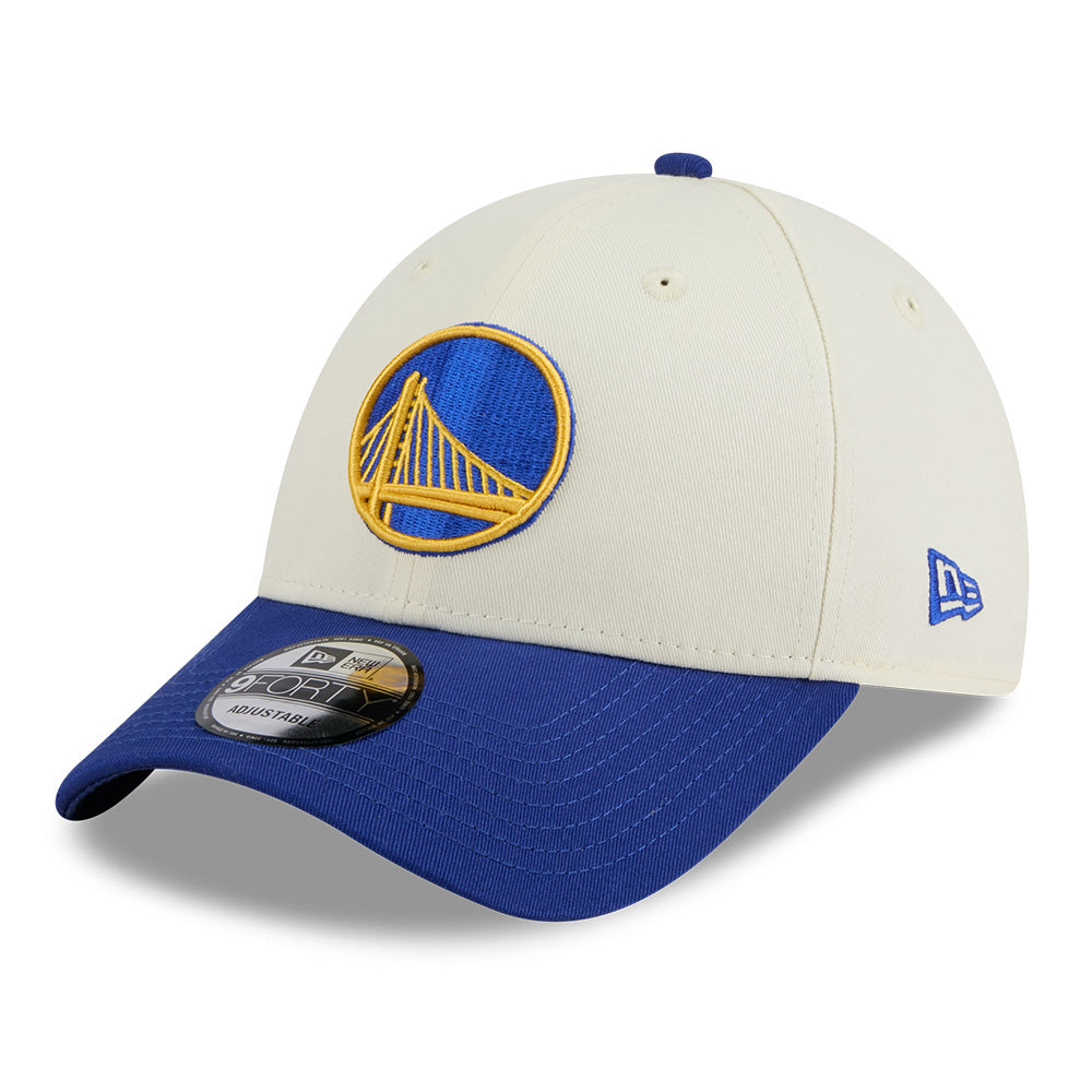 New Era Golden State Warriors League Mix Game Day Chrome White Blue 9FORTY Adjustable Cap