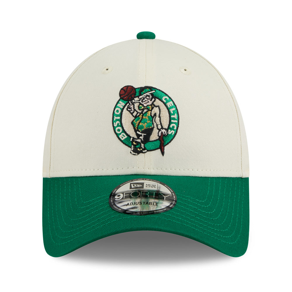 New Era Boston Celtics League Mix Game Day Chrome White Green 9FORTY Adjustable Cap