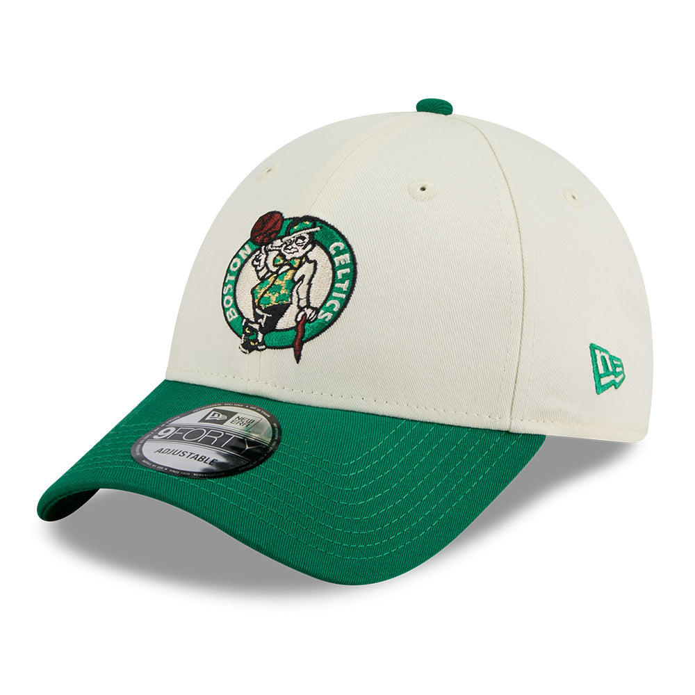 New Era Boston Celtics League Mix Game Day Chrome White Green 9FORTY Adjustable Cap