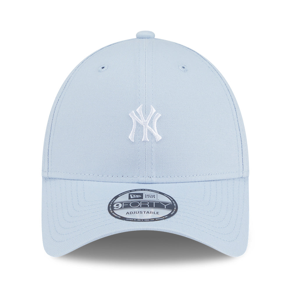 New Era New York Yankees Mini Logo Color Era SS26 Soft Blue 9FORTY Adjustable Cap