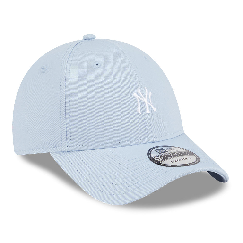 New Era New York Yankees Mini Logo Color Era SS26 Soft Blue 9FORTY Adjustable Cap
