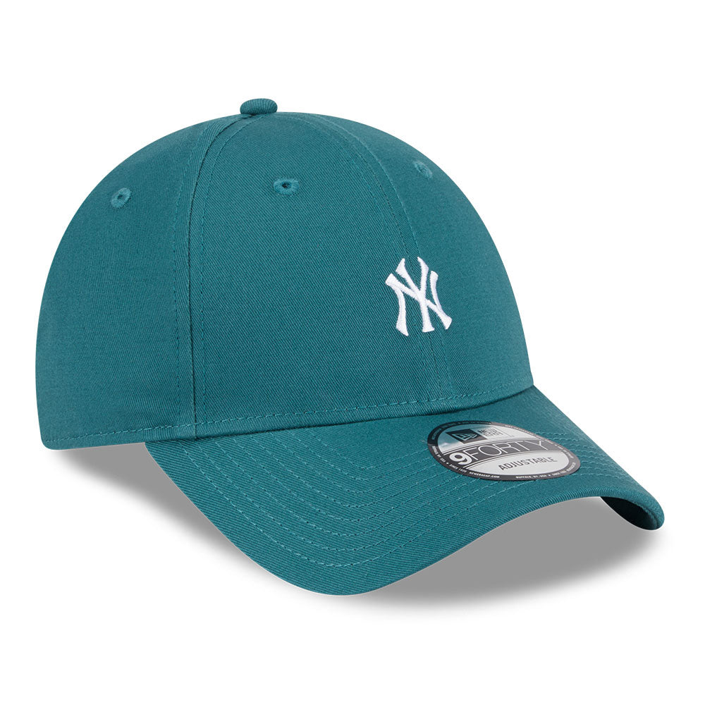 New Era New York Yankees Mini Logo Color Era SS26 Pine Needle Green 9FORTY Adjustable Cap