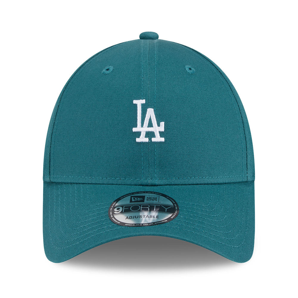 New Era Los Angeles Dodgers Mini Logo Color Era SS26 Pine Needle Green 9FORTY Adjustable Cap