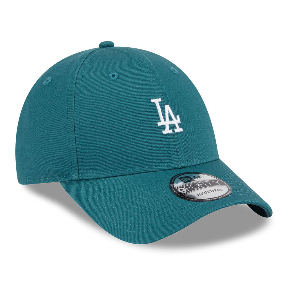 New Era Los Angeles Dodgers Mini Logo Color Era SS26 Pine Needle Green 9FORTY Adjustable Cap