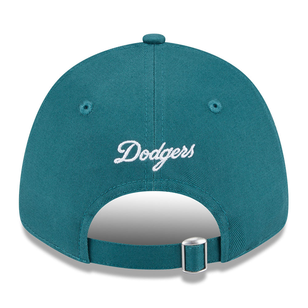 New Era Los Angeles Dodgers Mini Logo Color Era SS26 Pine Needle Green 9FORTY Adjustable Cap