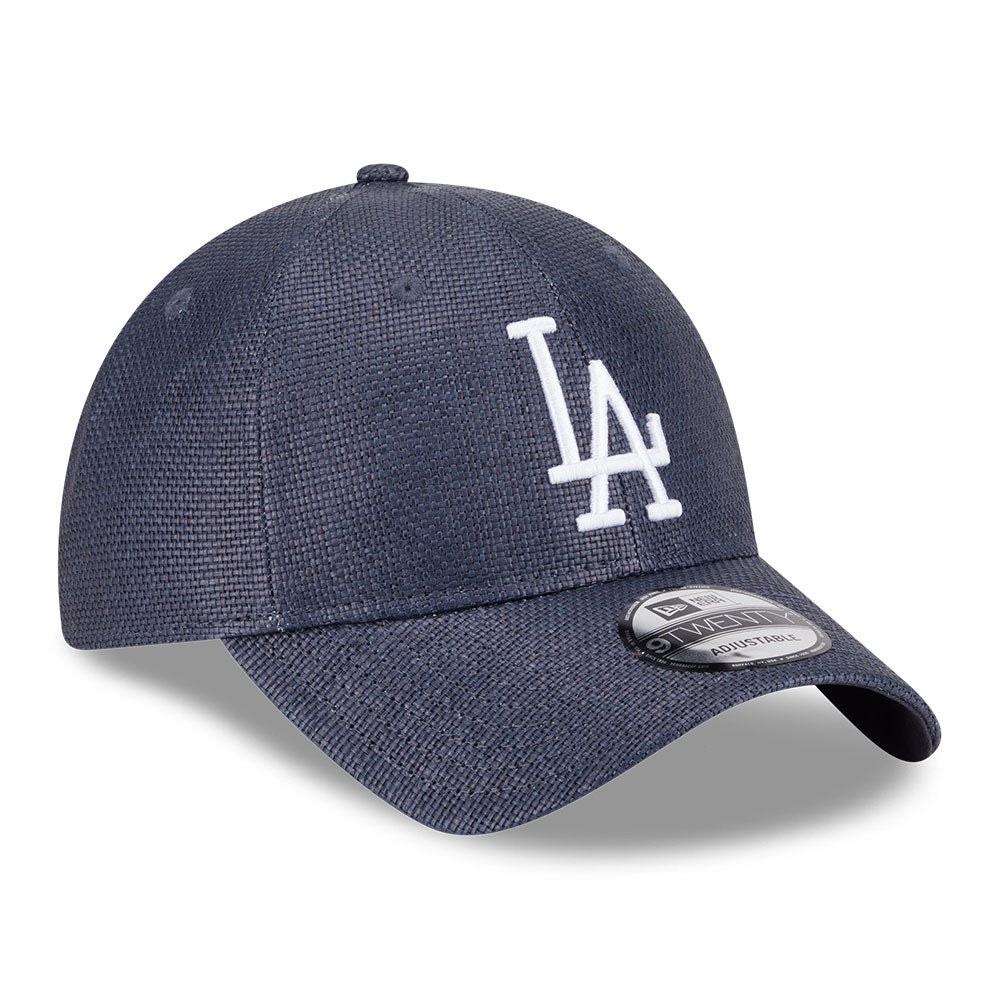 New Era Los Angeles Dodgers Raffia Navy 9TWENTY Adjustable Cap