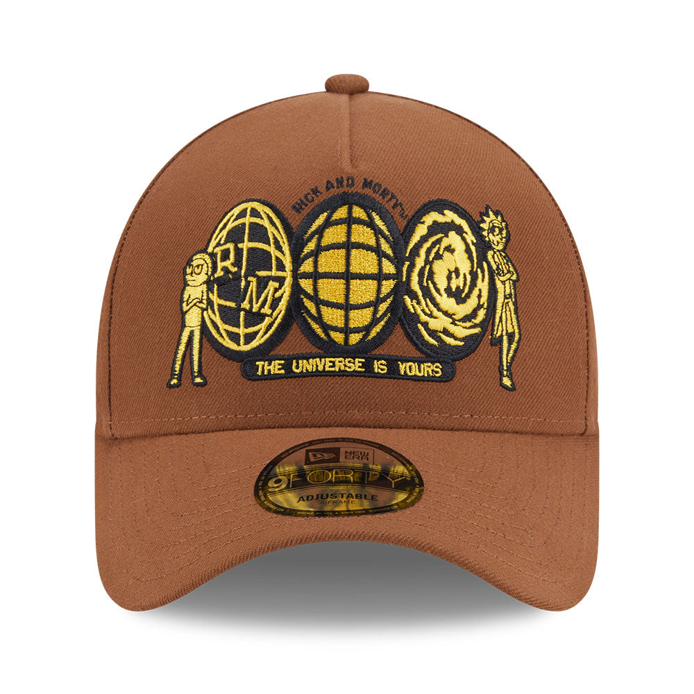 New Era x Rick and Morty Toffee 9FORTY A-Frame Adjustable Cap