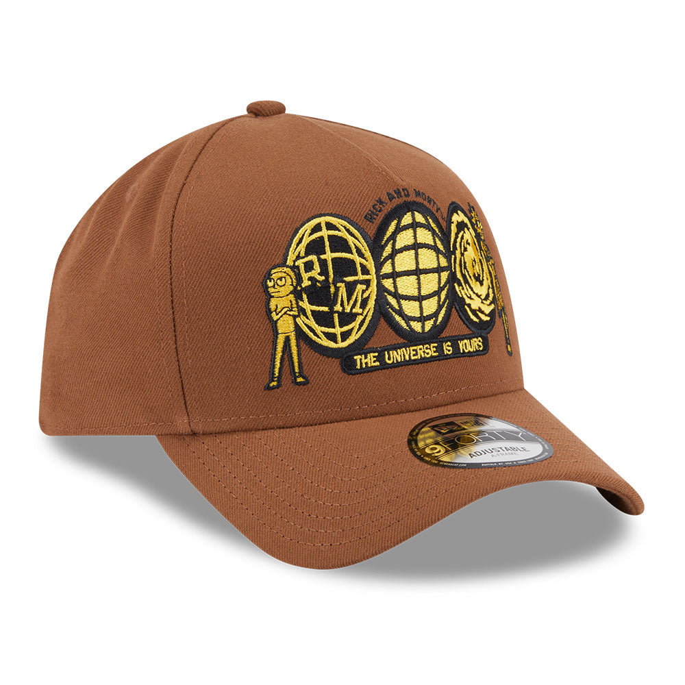 New Era x Rick and Morty Toffee 9FORTY A-Frame Adjustable Cap