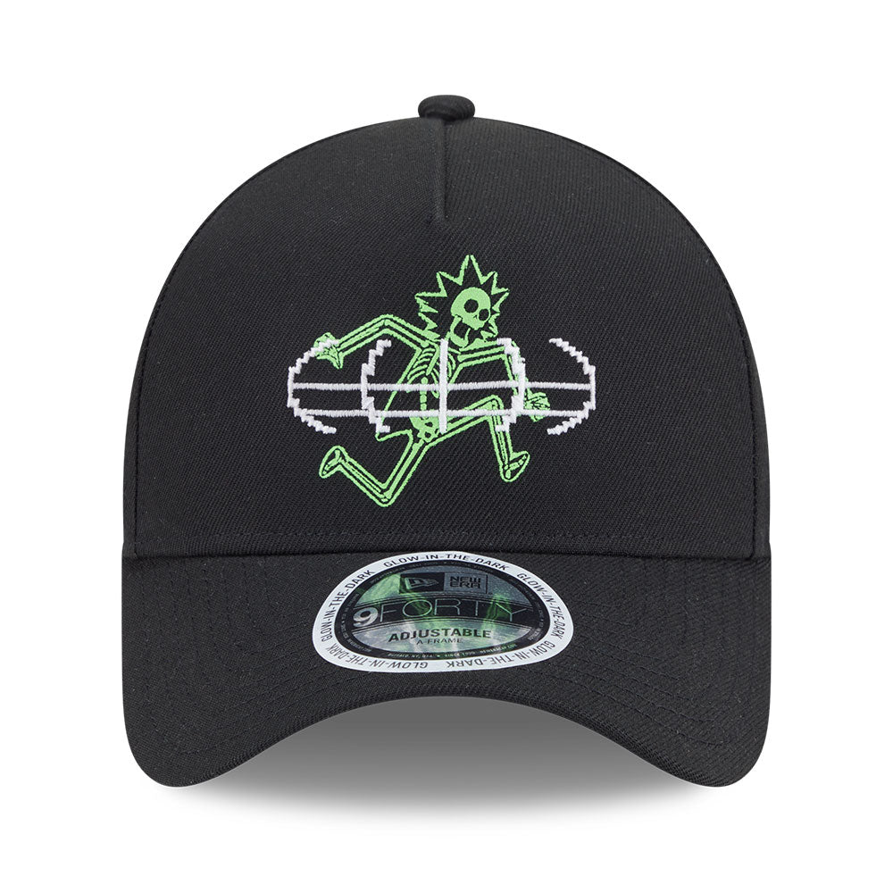 New Era x Rick and Morty Black 9FORTY A-Frame Adjustable Cap
