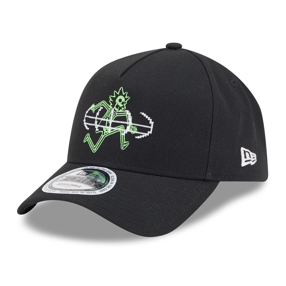 New Era x Rick and Morty Black 9FORTY A-Frame Adjustable Cap