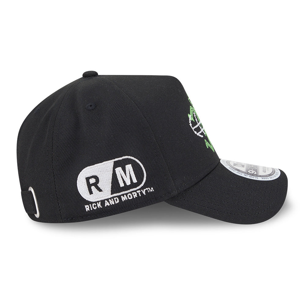 New Era x Rick and Morty Black 9FORTY A-Frame Adjustable Cap