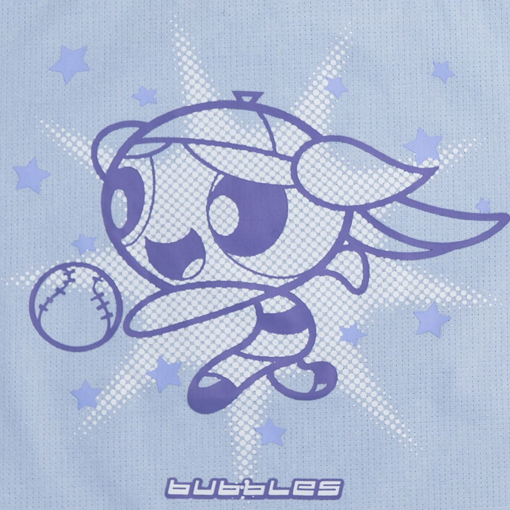 New Era x The Power Puff Girls Bubbles Blue Women Crop Americal Football Jersey