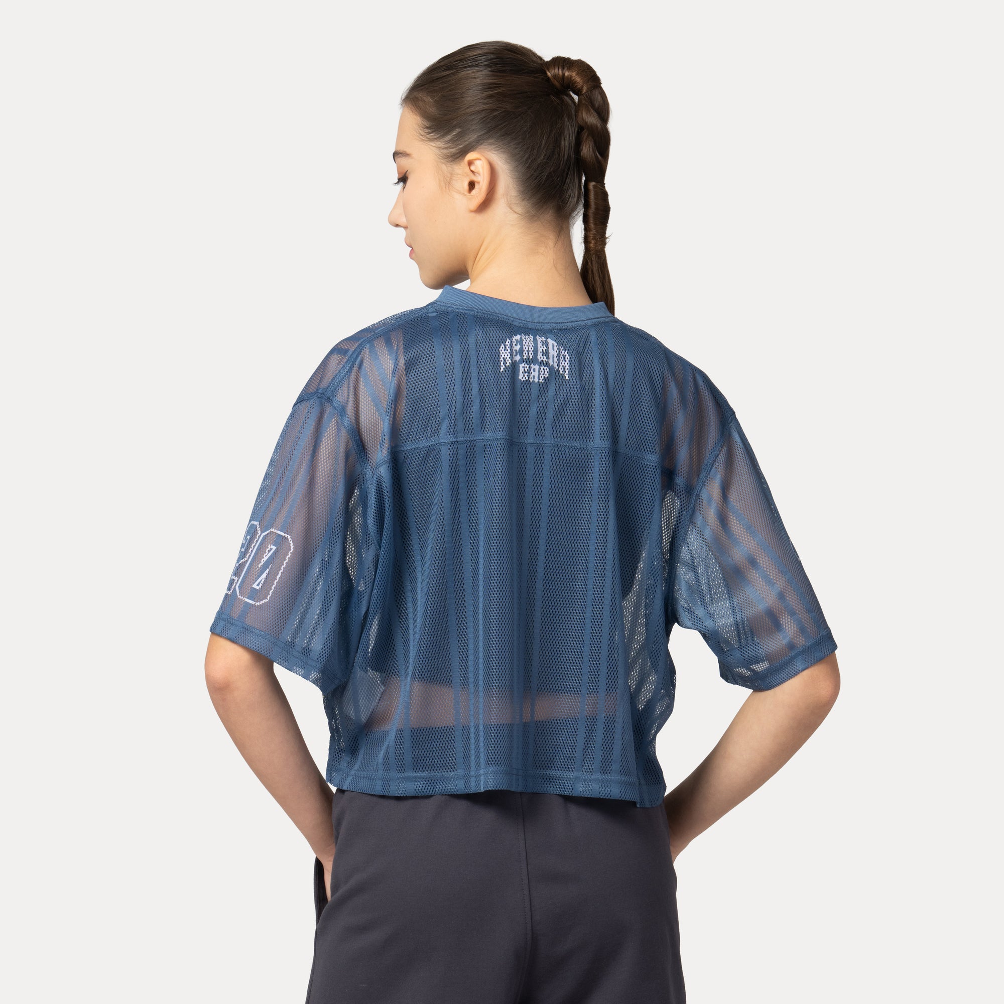New Era 1920 Wordmark Street Archived Oceanside Blue Women Crop American Football Jersey