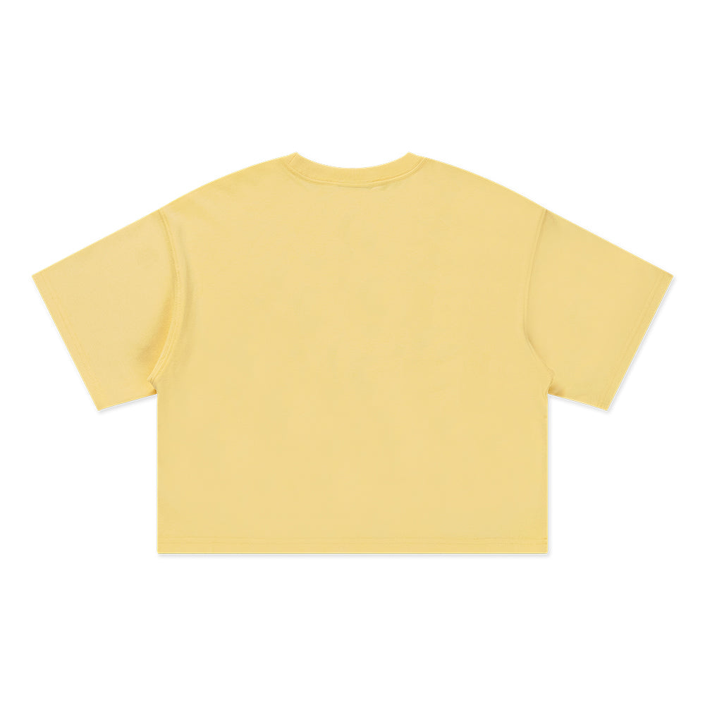 New Era Los Angeles Dodgers Color Era SS26 Baby Yellow Women Boxy Short Sleeve T-Shirt