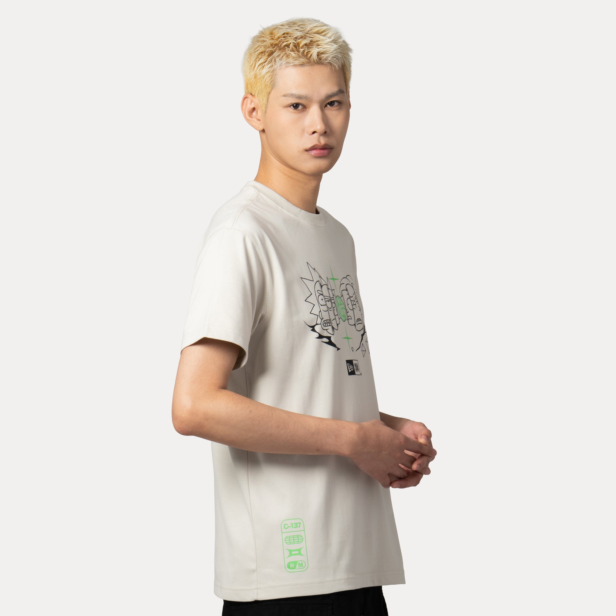 New Era x Rick & Morty Vintage Stone COOLERA Short Sleeve T-Shirt