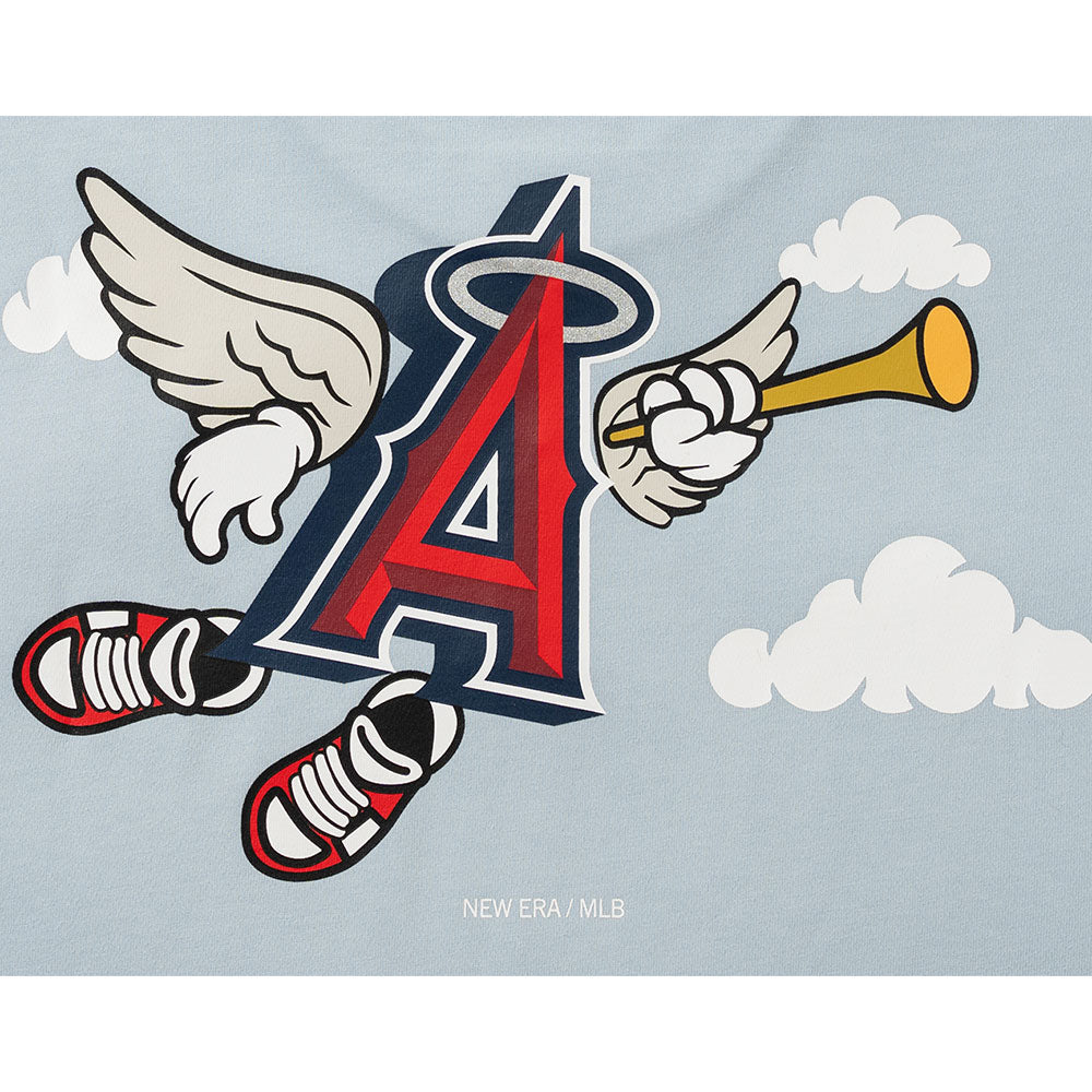 New Era Los Angeles Angels Major League Baseball Cartoon Soft Blue COOLERA Short Sleeve T-Shirt