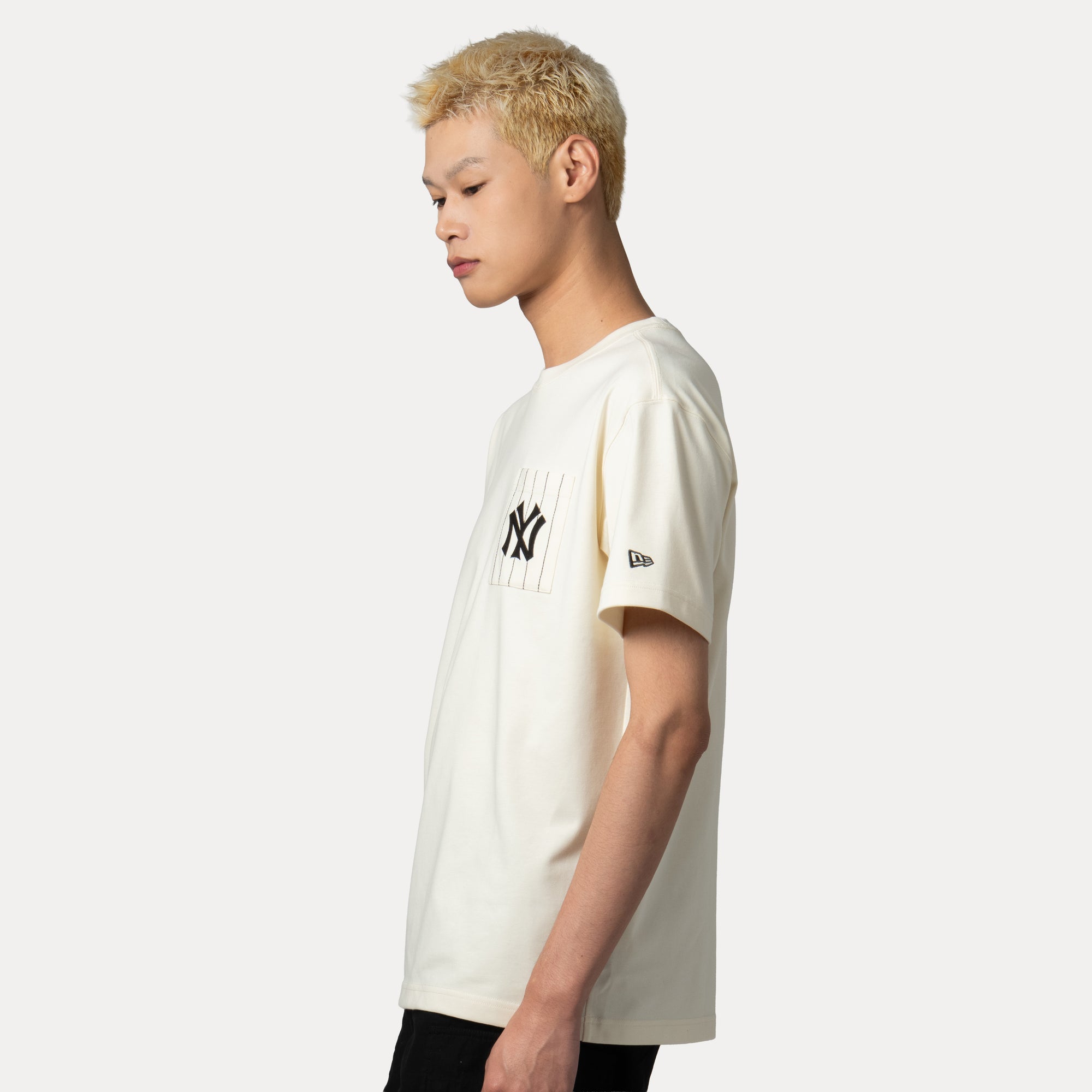 New York Yankees 5950 Pack Stripes Chrome White COOLERA Short Sleeve T-Shirt