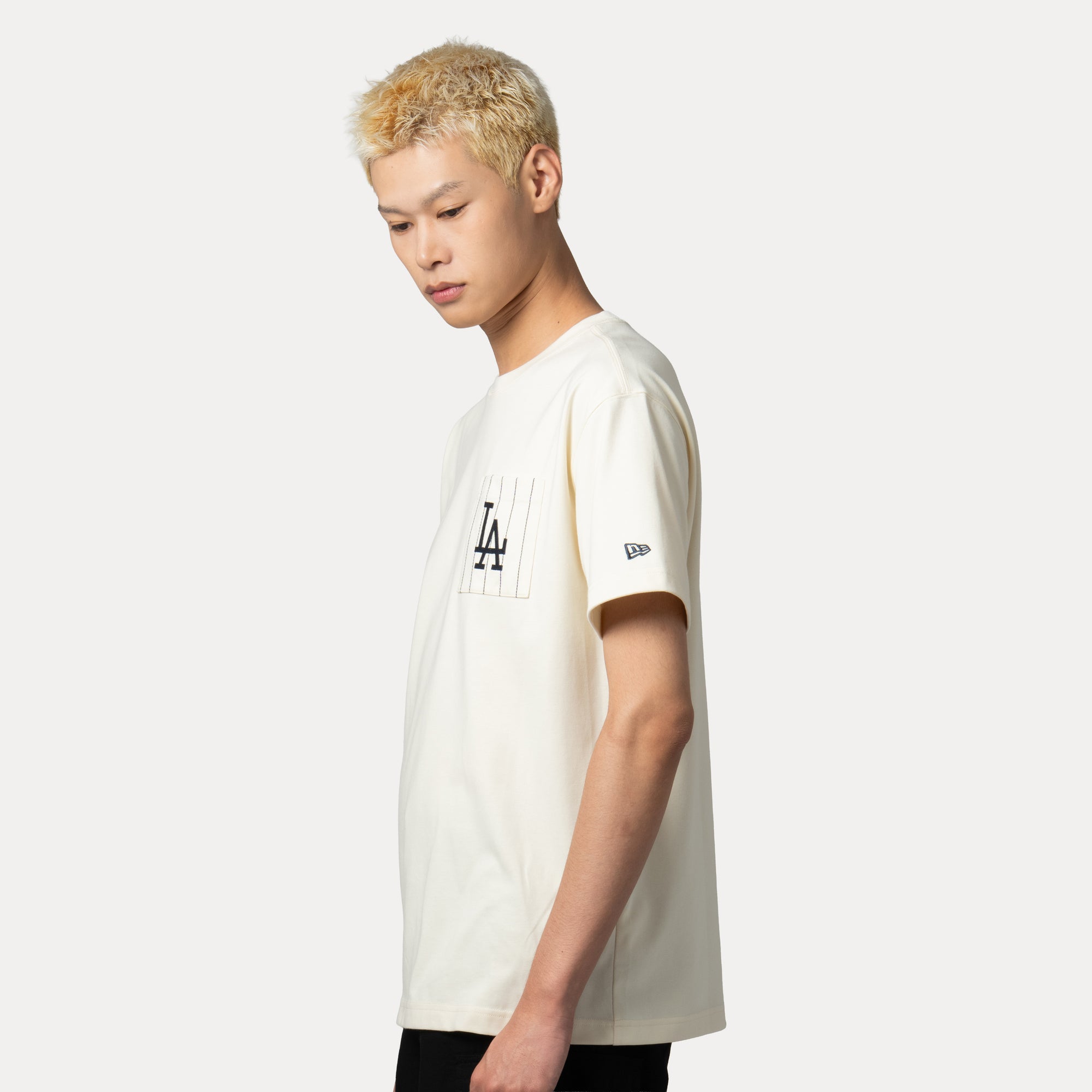 New Era Los Angeles Dodgers 5950 Pack Stripes Chrome White COOLERA Short Sleeve T-Shirt