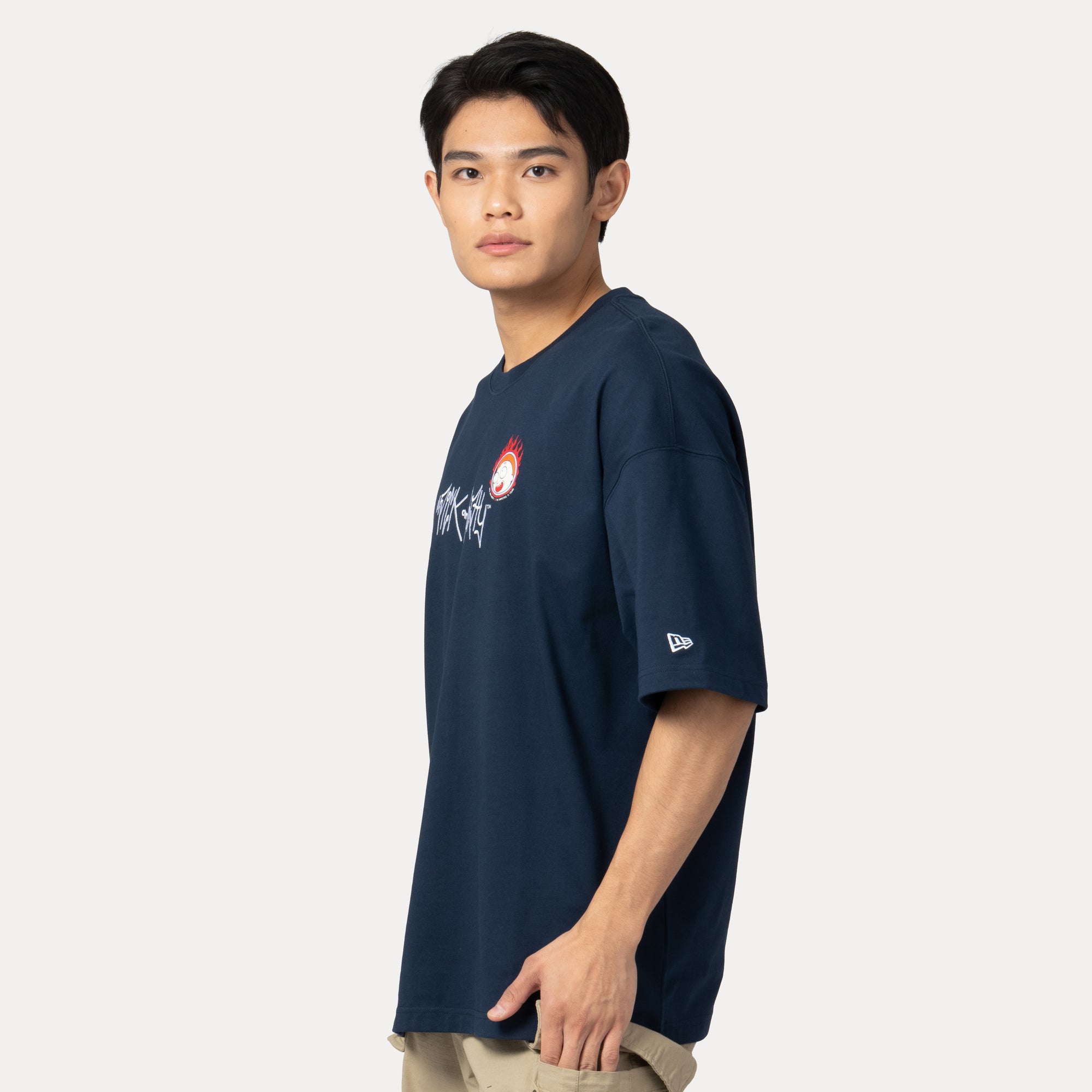 New Era x Rick and Morty Oceanside Blue COOLERA Oversized Short Sleeve T-Shirt