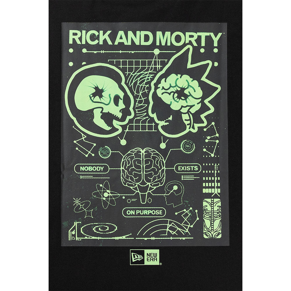 New Era x Rick & Morty Black COOLERA Oversized Short Sleeve T-Shirt