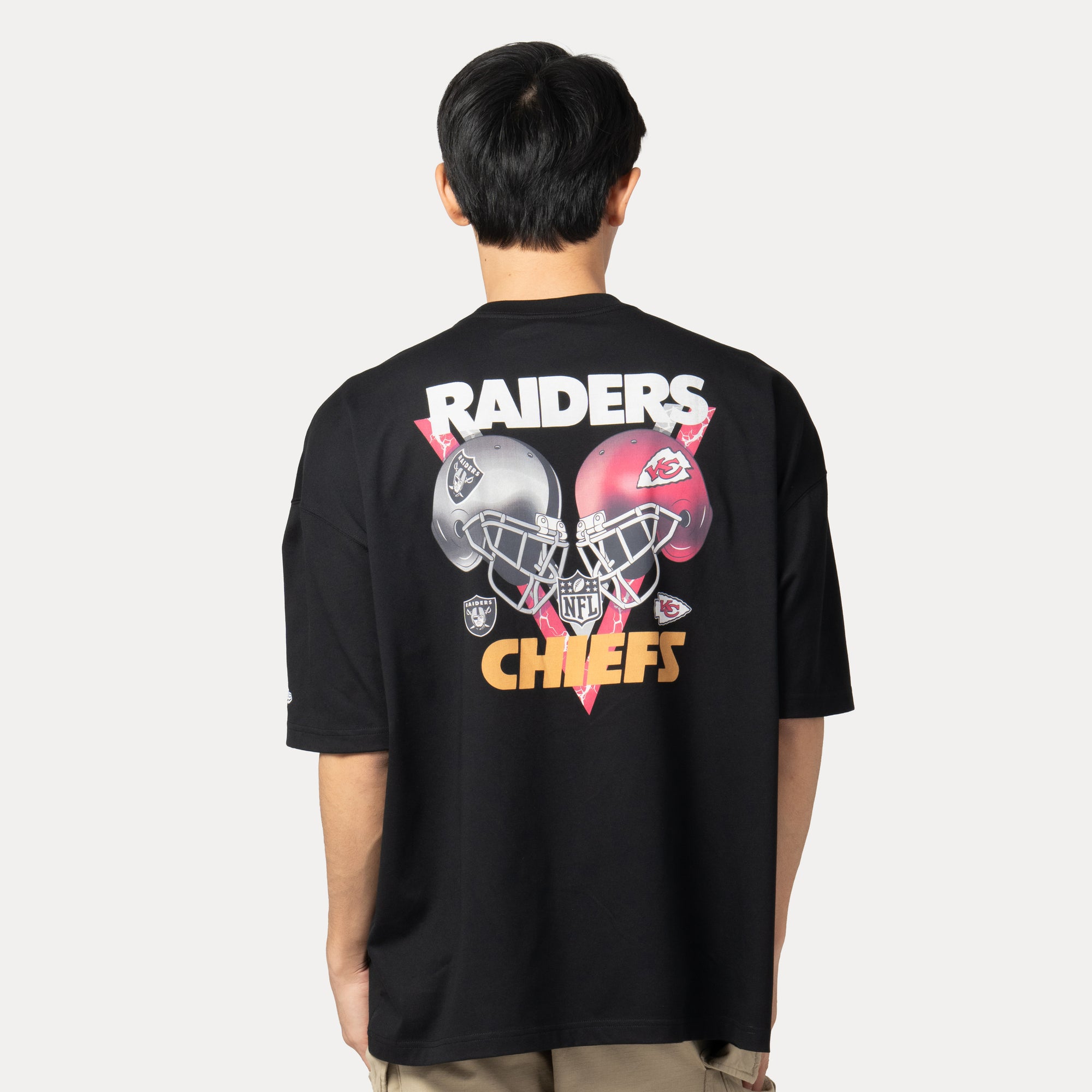 New Era Las Vegas Raiders NFL Rivalry SS26 Black Oversized Short Sleeve T-Shirt