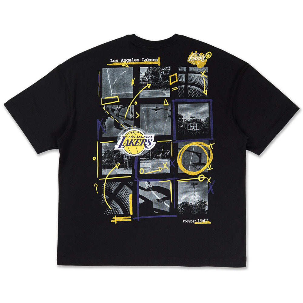 New Era Los Angeles Lakers Street Game Black COOLERA Oversized Short Sleeve T-Shirt