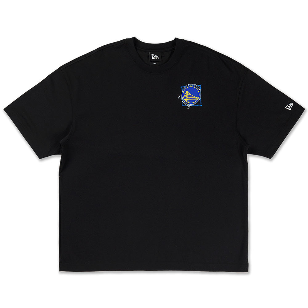 New Era Golden State Warriors Street Game Black COOLERA Oversized Short Sleeve T-Shirt