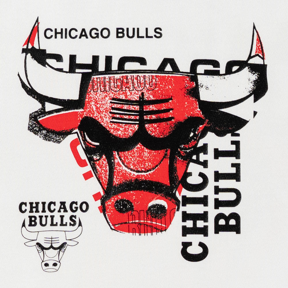 New Era Chicago Bulls Graphic Pack White COOLERA Oversized Short Sleeve T-Shirt