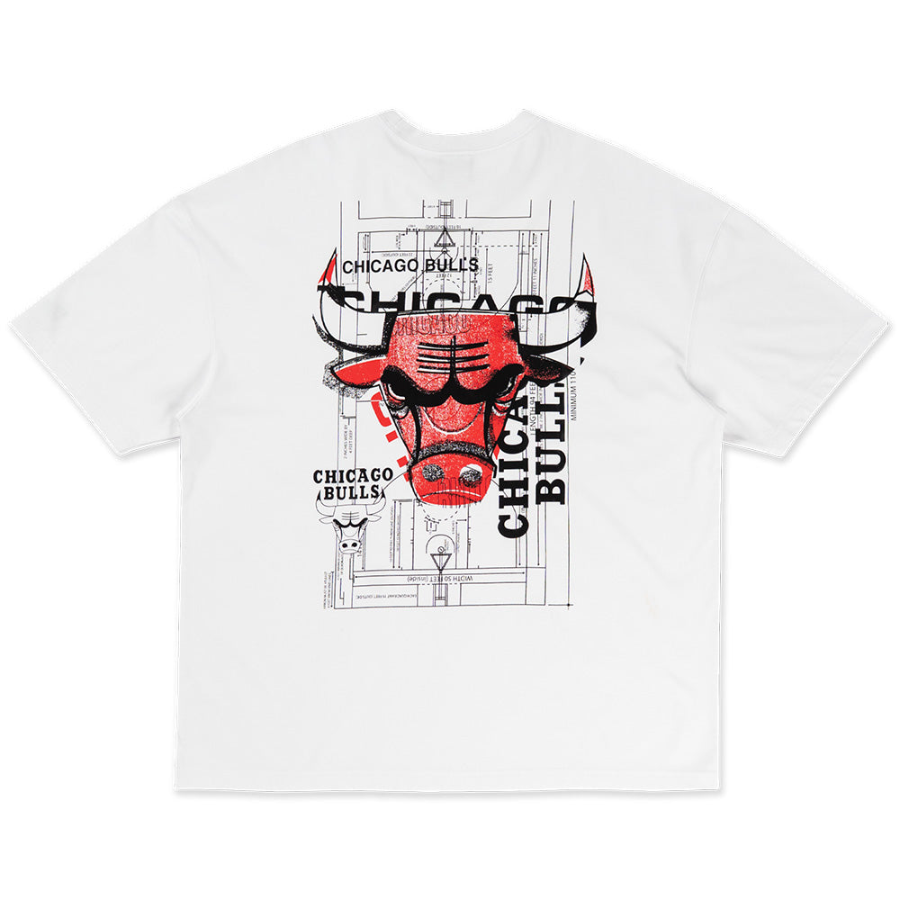 New Era Chicago Bulls Graphic Pack White COOLERA Oversized Short Sleeve T-Shirt