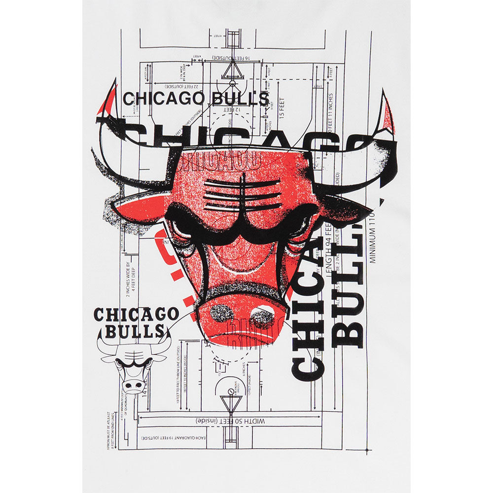 New Era Chicago Bulls Graphic Pack White COOLERA Oversized Short Sleeve T-Shirt