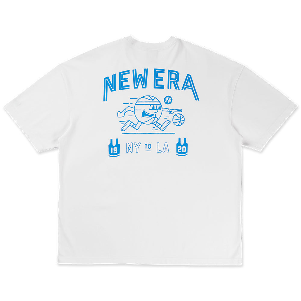 New Era Wordmark Graphic Pack White COOLERA Oversized Short Sleeve T-Shirt